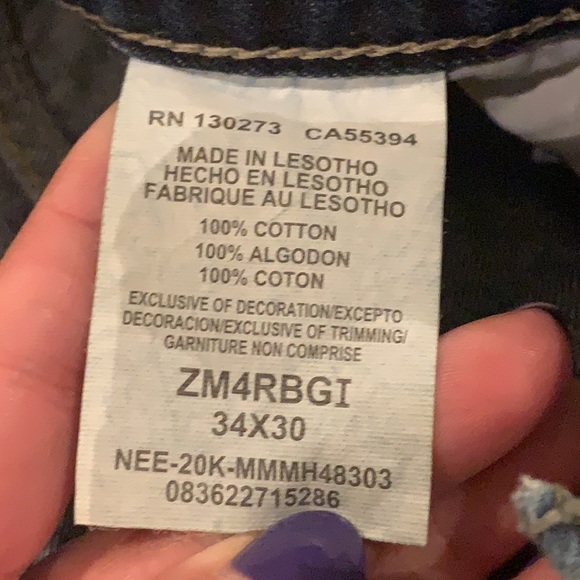 Wrangler Blue Jeans Size 34X30 - Picture 4 of 9